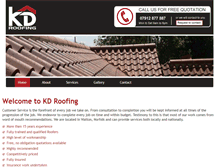 Tablet Screenshot of kd-roofing.com
